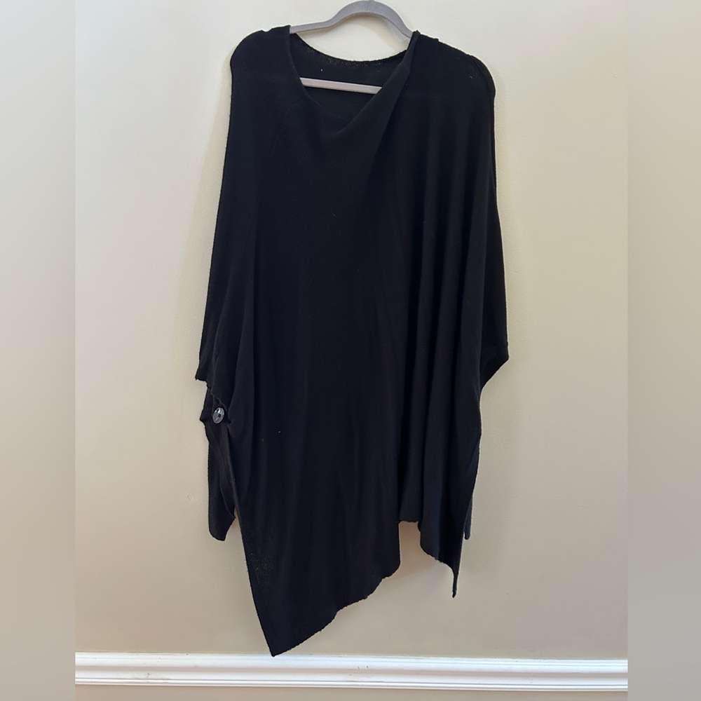 Black Asymmetrical Poncho size XS